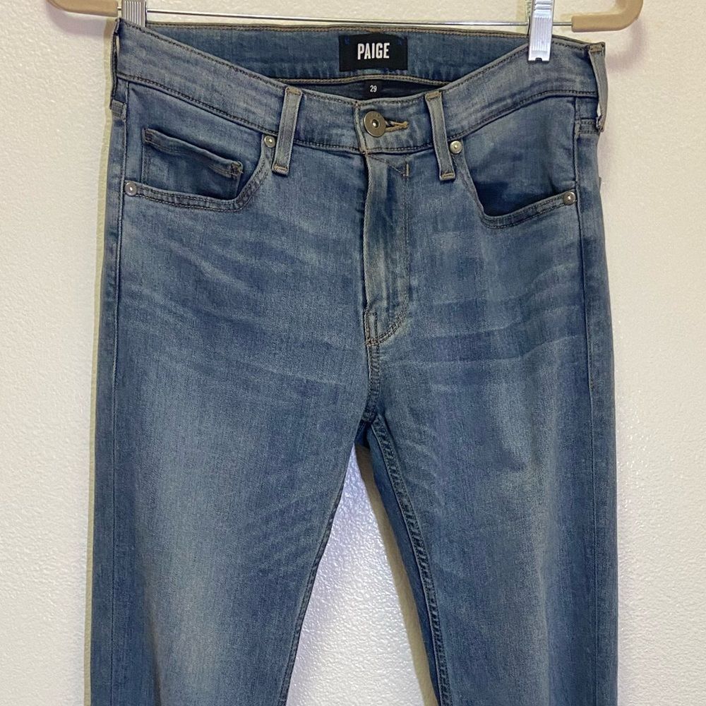 PAIGE Jeans - Medium Wash Mid Rise Slim Fit Lennox Jeans - Women's size 29 - Picture 6 of 7